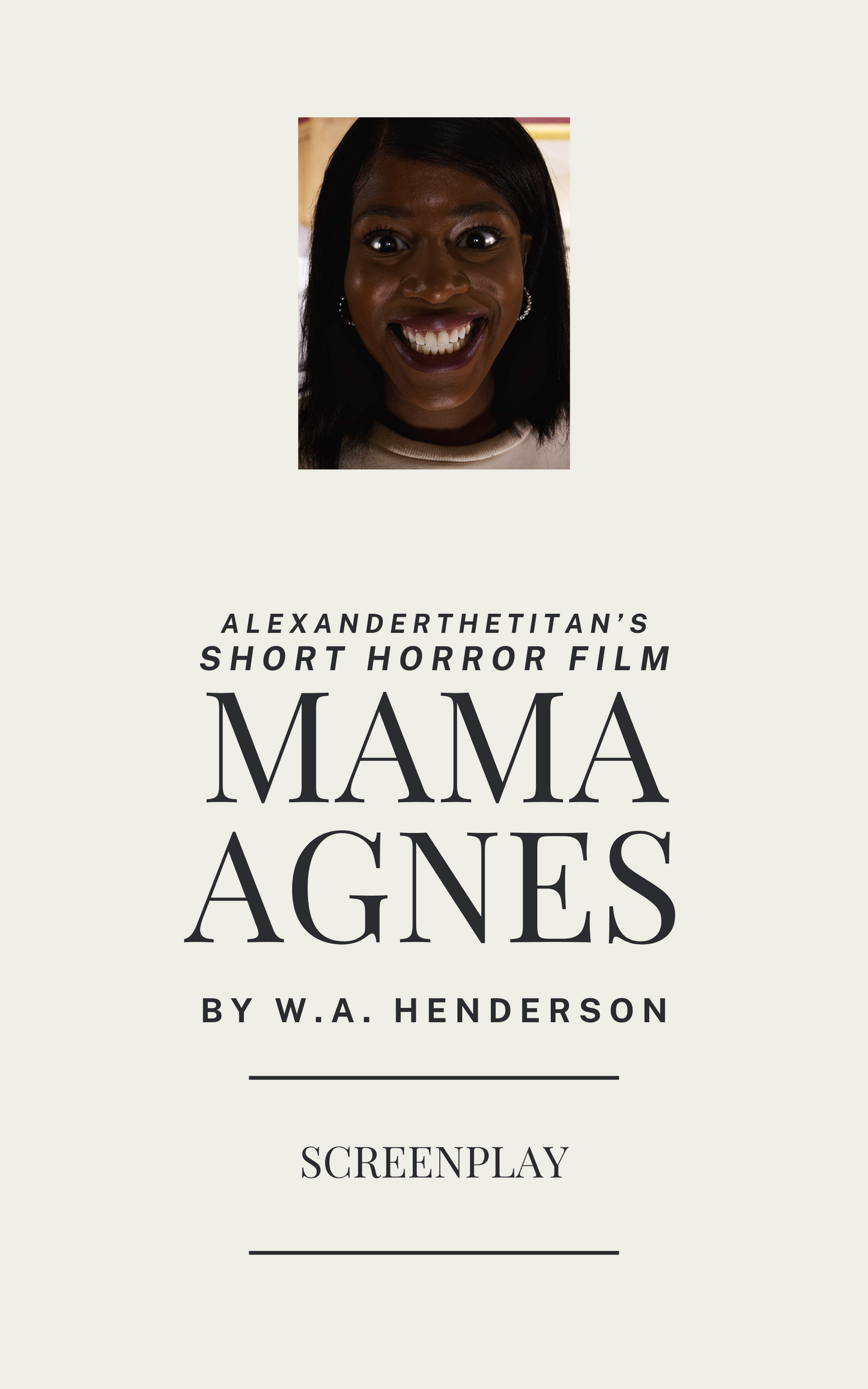 Mama Agnes Paperback Screenplay